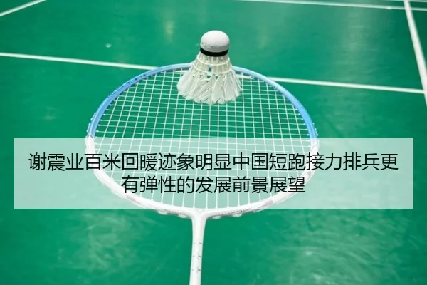 谢震业百米回暖迹象明显中国短跑接力排兵更有弹性的发展前景展望